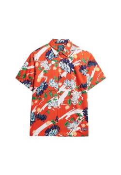 Superdry Herren Vintage Hawaiian S/S Shirt Hemd, Aya Burnt Orange Floral, XXL von Superdry