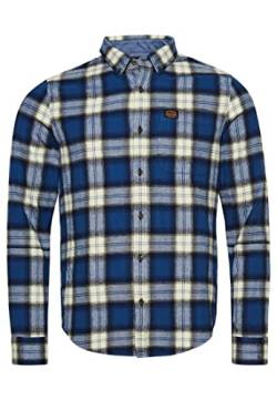 Superdry Herren Vintage Holzfällerhemd aus Bio-Baumwolle Rodrick Kariert Blau M von Superdry