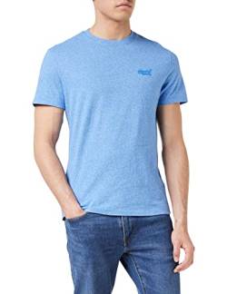 Superdry Herren Vintage Logo Emb Tee T-Shirt, Fresh Blue Grit, S von Superdry