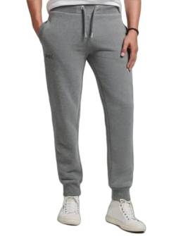 Superdry Herren Vintage Logo Jogginghose aus Bio-Baumwolle mit Stickerei Anthrazitgrau Meliert XL von Superdry