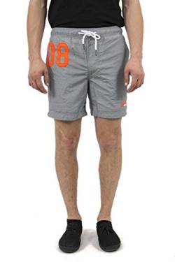 Superdry Herren Water Swim Shorts, Grau (Silver Grey Grit), XXL von Superdry