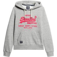 Superdry Hoodie Superdry Damen Hoody NEON VL HOODIE LA Athletic Grey Marl von Superdry