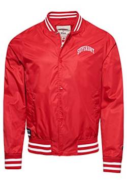 Superdry Mens Classic Varsity Baseball JKT Jacket, Risk Red, XL von Superdry