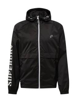 Superdry Mens Code Essential Hooded Cagoule Jacke, Black Logo, S von Superdry