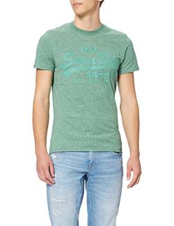 Superdry Mens M1011243A VL Tonal EMB Tee 180, Bright Green Grit, S von Superdry