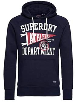 Superdry Mens Mascot Varsity Overhead Skateboarding Hoodie, Nautical Navy, L von Superdry