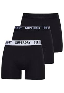 Superdry Mens Multi Triple Pack Boxer Shorts, Black Mix, Small von Superdry