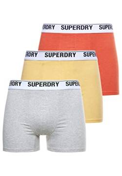 Superdry Mens Multi Triple Pack Boxer Shorts, Orange/Yellow/Grey, X-Large von Superdry