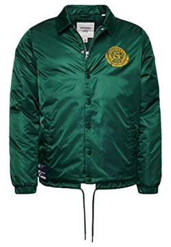 Superdry Mens SNAP Coach Jacket, Dark Green, Large von Superdry