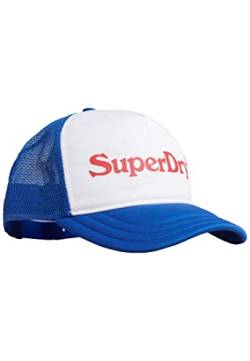 Superdry Mens Vintage Graphic Trucker Cap Baseballkappe, Regal Blue, One Size von Superdry