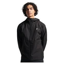 Superdry Mens Waterproof Jacket Regenjacke, Black, XL von Superdry