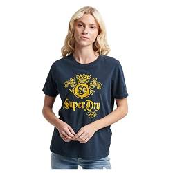 Superdry Pride & Craft Damen T-Shirt, Eclipse Navy, 38 von Superdry