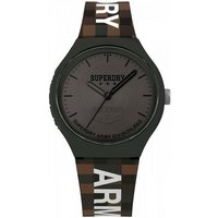 Superdry Quarzuhr, Herren Analog Quarz Uhr mit Silikon Armband SYG251E von Superdry