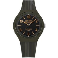 Superdry Quarzuhr, Superdry Herren Analog Quarz Uhr mit Silikon Armband SYG252N von Superdry