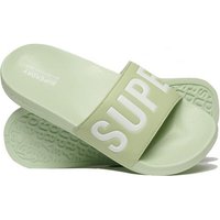 Superdry Superdry Damen Bade-Sandalen CORE VEGAN POOL SLIDE Tender Greens Badesandale von Superdry