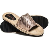 Superdry Superdry Sandalen Damen MAYA ESPADRILLE SLIDE Rose Gold Crackle Sandale von Superdry