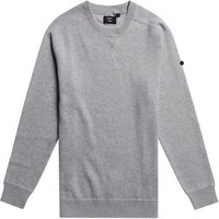 Superdry Sweater Superdry Herren Sweater STUDIOS ESSENTIAL COTTON Pale Rock Grit Grau von Superdry