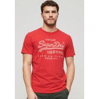 Superdry T-Shirt Basic Shirt CLASSIC VL HERITAGE T SHIRT mit Logodruck (Klassische Passform mit Rundhalsausschnitt) aus pflegeleichter Baumwolle für ein angenehmes Tragegefühl von Superdry