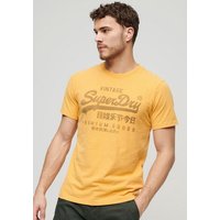 Superdry T-Shirt Basic Shirt CLASSIC VL HERITAGE T SHIRT mit Logodruck (Klassische Passform mit Rundhalsausschnitt) aus pflegeleichter Baumwolle für ein angenehmes Tragegefühl von Superdry