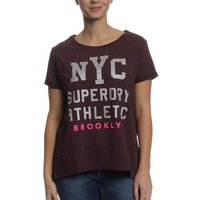 Superdry T-Shirt Superdry T-Shirt Women WORN WASH BF TEE Fig Marl von Superdry