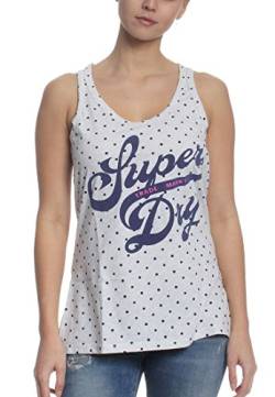 Superdry Tank Women Trade MARKD Entry Vest Ice Marl Dot, Größe:L von Superdry