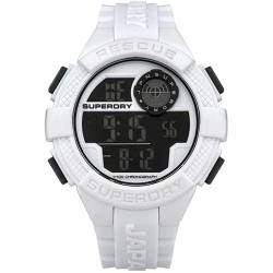 Superdry Unisex – Erwachsene Digital Automatisch Uhr mit Kunststoff Armband SYG193W von Superdry