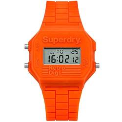 Superdry Unisex Erwachsene Digital Quarz Uhr mit Silikon Armband SYL201O von Superdry