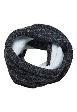 Superdry Womens Cable Snood Knitted Scarf, Black Tweed, One Size von Superdry