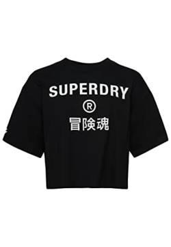 Superdry Womens Code CORE Sport Tee T-Shirt, Black, M von Superdry