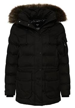 Superdry Womens Microfibre Expedition Parka Jacket, Jet Black, Small von Superdry