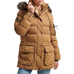 Superdry Womens Microfibre Expedition Parka Jacket, Sandstone, Small von Superdry