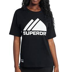 Superdry Womens Mountain Sport Mono Tee T-Shirt, Black, S von Superdry