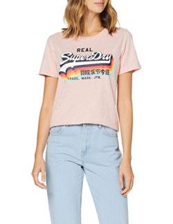 Superdry Womens VL NS Tee T-Shirt, Shell Pink Marl, M (Herstellergröße:12) von Superdry