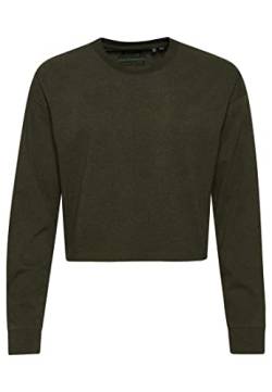 Superdry Womens Vintage Crop L/S TOP Hemd, Olive Khaki Marl, M von Superdry