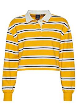 Superdry Womens Vintage Cropped L/S Rugby Henley-Hemd, Utah Gold Stripe, M von Superdry