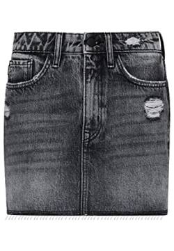 Superdry Womens Vintage Denim Mini Skirt Rock, Washed Black, 26 von Superdry