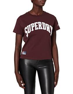 Superdry Womens W1010630A T-Shirt, Deep Burgundy, S von Superdry