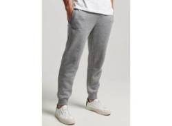 Sweathose SUPERDRY "ESSENTIAL LOGO JOGGERS" Gr. XL, N-Gr, grau (dark grey fleck marl) Herren Hosen Sweathosen von Superdry