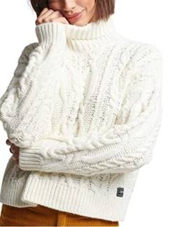 Vintage HIGH Neck Cable Knit Polo-Pullover, von Superdry