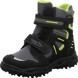 Superfit Jungen HUSKY warm gefütterte Gore-Tex Schneestiefel, Schwarz (Schwarz (Schwarz/Grün 03)), 25 EU von Superfit