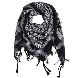 Superfreak Palituch - schwarz - grau-hellgrau - 100x100 cm - Pali Palästinenser Arafat Tuch - 100% Baumwolle von Superfreak