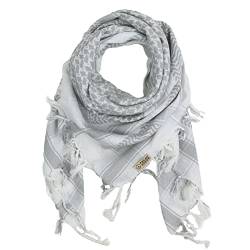 Superfreak Palituch - weiß - grau-hellgrau - 100x100 cm - Pali Palästinenser Arafat Tuch - 100% Baumwolle von Superfreak