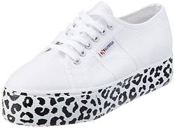 SUPERGA Damen 2790 Print Platform Schnürschuhe, White Leopard, 35 EU von Superga