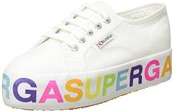 SUPERGA Damen 2790-cotw Glitterlettering Oxford-Schuh, White Multicolors, 35 EU von Superga