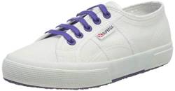 Superga Unisex 2750 COTCONTRASTU Gymnastikschuhe, Weiß (White/Violet Purple A0b), 35 1/3 EU von Superga