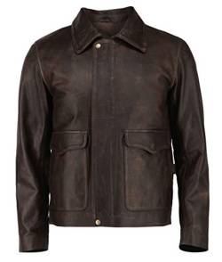 Superior Leather Garments Herren Jacke Braun Brown Distressed Large Gr. XXX-Large, Braun - Brown Distressed von Superior Leather Garments