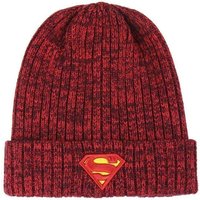 Superman Strickmütze SUPERMAN Mütze Jungen Wintermütze rot meliert Kinder + Jugendliche von Superman