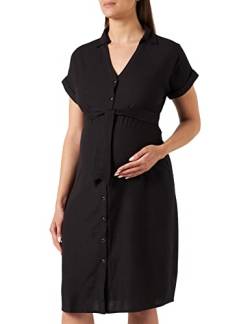 Supermom Damen Dress Hackberry Nursing Short Sleeve Kleid, Black - P090, 36 EU von Supermom