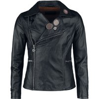 Supernatural Lederjacke - Anti Possession - S bis XL - für Damen - Größe L - schwarz  - EMP exklusives Merchandise! von Supernatural