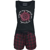 Supernatural Schlafanzug - Carry On - S bis 5XL - für Damen - Größe 3XL - schwarz/rot  - EMP exklusives Merchandise! von Supernatural